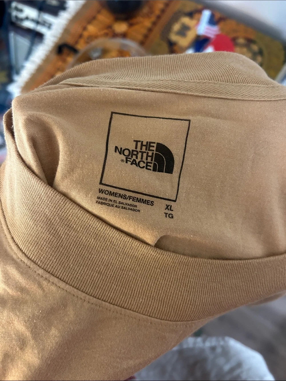 The North Face Women's Relaxed Cropped T-Shirt in Camel - Picture 3 of 4